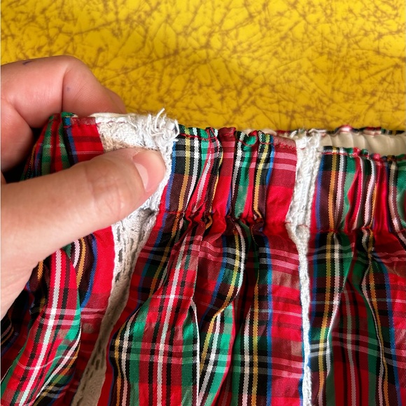 RARE Vintage 70s Mr. Hank Plaid Prairie Maxi Skirt Patchwork Lace Hippie Gypsy - Picture 8 of 12